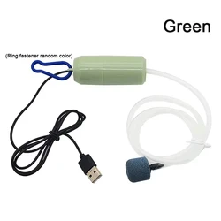 Energy - Efficient USB Aquarium Air Pump Kit with Air Stone and Silicone Tube - 1 W (Green)