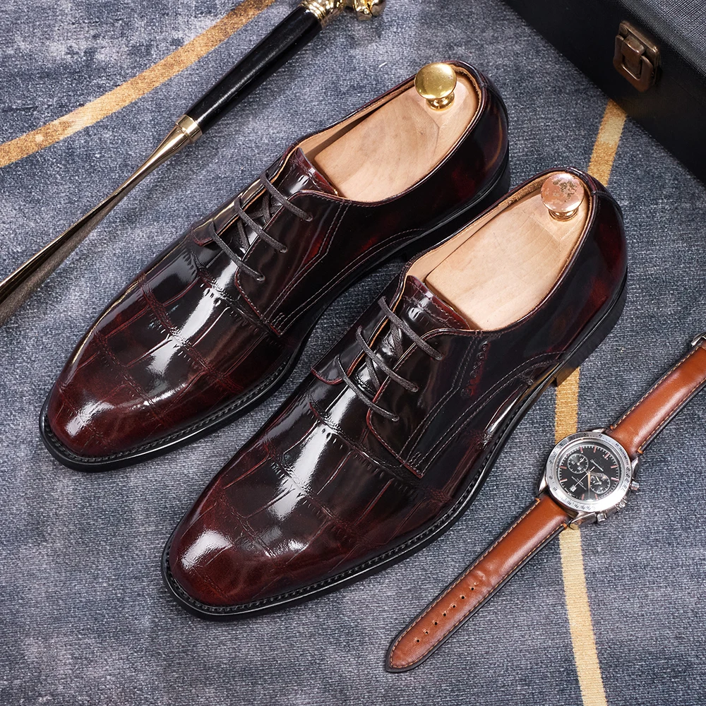 Formelle Oxford-Schuhe für Herren, komplett aus Rindsleder, hochwertige Außensohle aus echtem Leder, handgenäht, für Arbeit, Bankette, Hochzeiten – Detail 11