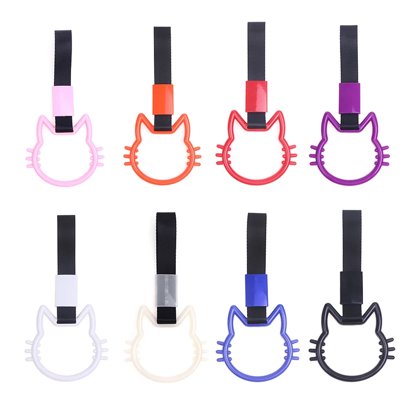 

Auto Accessories cat Ring Handle Hand Strap Loops Bumper Bus Car Drift Charm Warning Tag