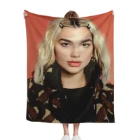 Singer D-Dua Lipas Summer Blanket Thin Blanket for Couch Sofa Warmth Bed Artificial Flannel Blankets Comfortable 2