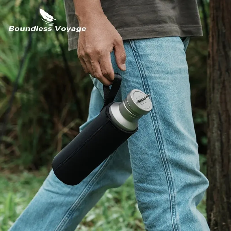 Premium Titanium Wide Mouth Water Bottle - Leak-Proof & Reusable
