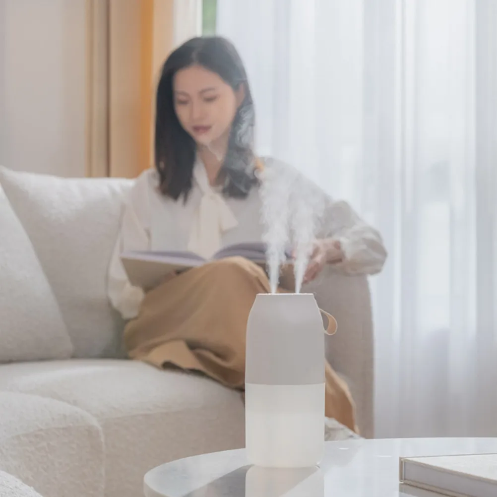 1세트 듀얼 스프레이 미니 가습기 USB 충전 아로마 디퓨저(사무실 침실용 야간 조명 포함) 자동차 휴대용 에센셜 오일