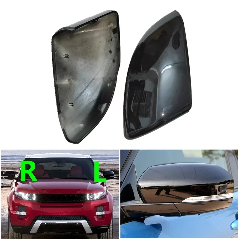 Rear View Left Driver Side Mirror Cover Cap Replacement Black For Land Rover Range Rover Sport Discovery
