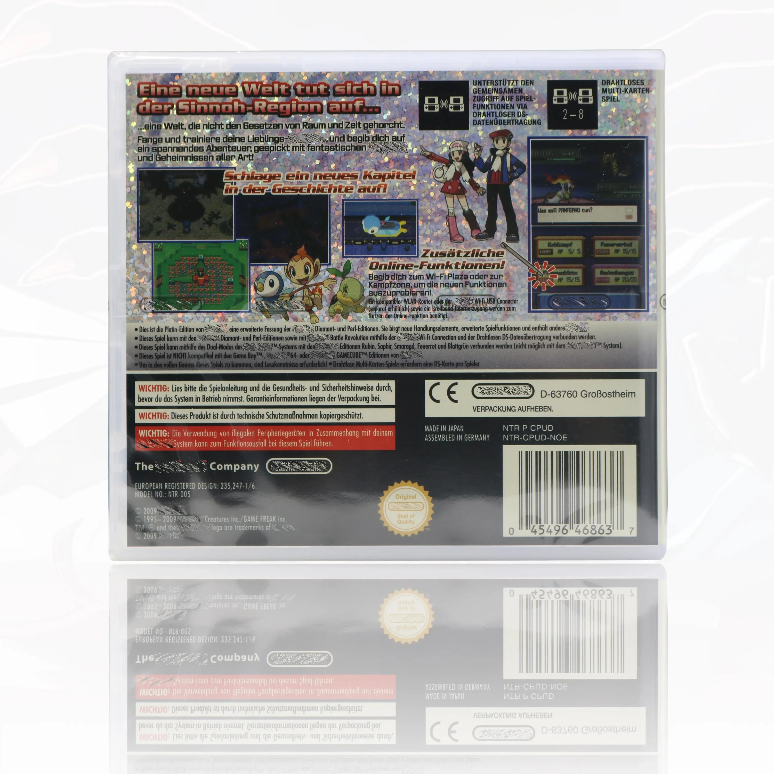 Фото Версия для видеоигр Pokemon Platinum, новая герметичная карта для видеоигр с коробкой и руководством для консоли DS 2DS 3DS №2