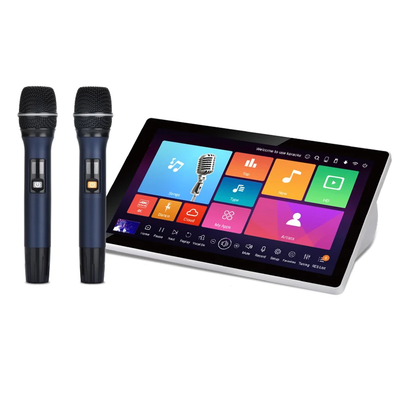 Karaoke System Jukebox Machine KTV HDD Player (include18.5' Touch Screen+ 2Wireless UHF Karaoke Microphone+Amplifiler/Mixer In1
