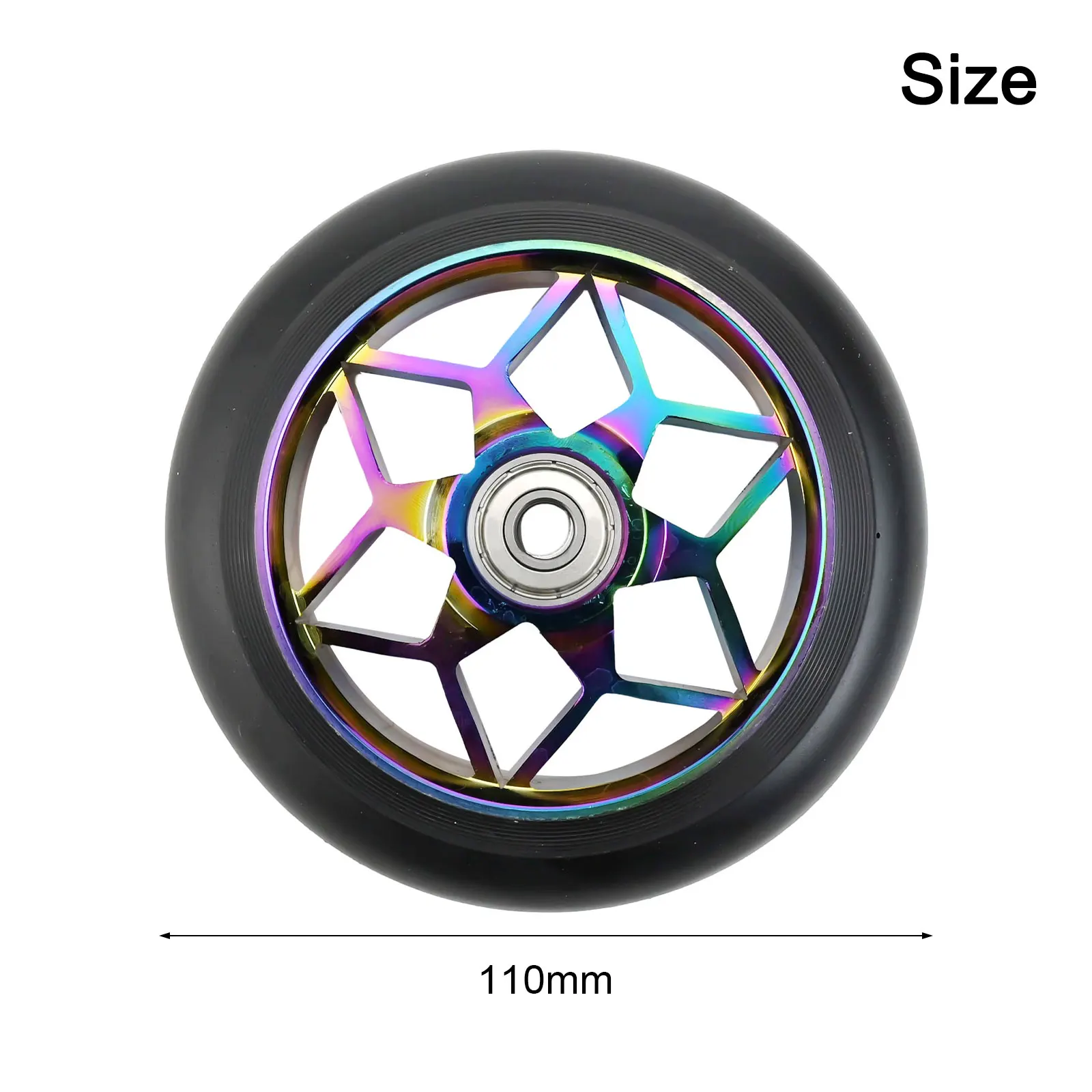 110mm Roller Räder Ersatz Mit Lager Stunt Roller Aluminium Legierung Radnabe Kick Scooter Zubehör – Detail 7