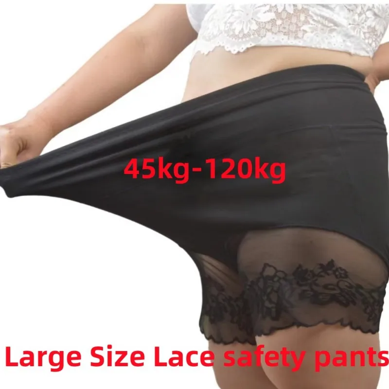5XL230kg Women High Waist Panties High Waist Underwear Safety Pants Women Shorts Underwear Lace High Waist Anti Chafing Thigh Anti Friction Plus Size Slimming Lingerie