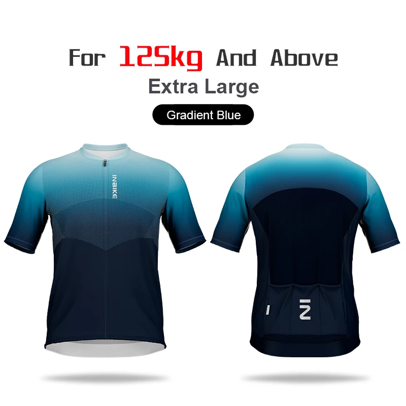 thumbnail image 1 of INBIKE - Maillot de ciclismo de talla grande para hombre, manga corta, verano, para bicicleta de carretera, con bolsillos, ropa para bicicleta de montaña, transpirable, secado rápido, 1 of 5