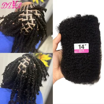 4C Afro Kinky Bulk Human Hair Extensions 50Gram/Pack Natural Color No Weft Peruvian Remy Bulk for Locs Micro Twist Braiding Hair 1