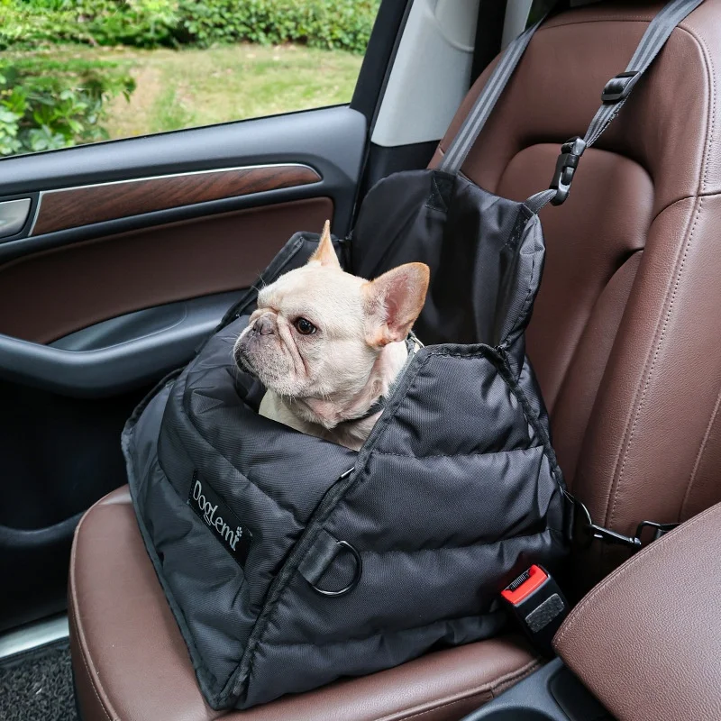 Dog Carriers Safe Car Armrest Box Booster Kennel Bed For Small Dog Cat