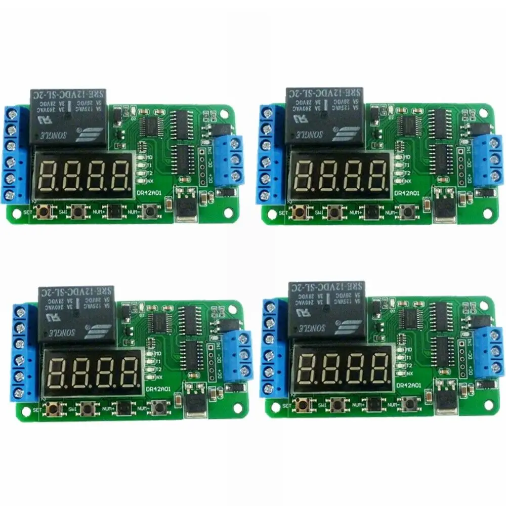 

18 Function DC 12V DPDT Relay Delay Timer Switch on off PLC