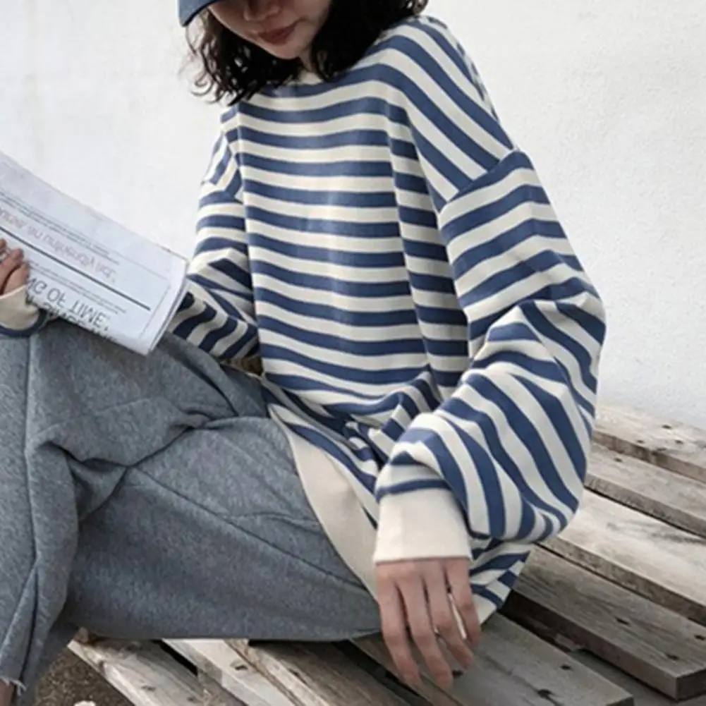 

2022 Hoodies Women Harajuku Gothic Stripe Hoodie Pullover Clothes Spring Autumn Long Sleeve Loose Kawaii Korean Thin Sweatshirt