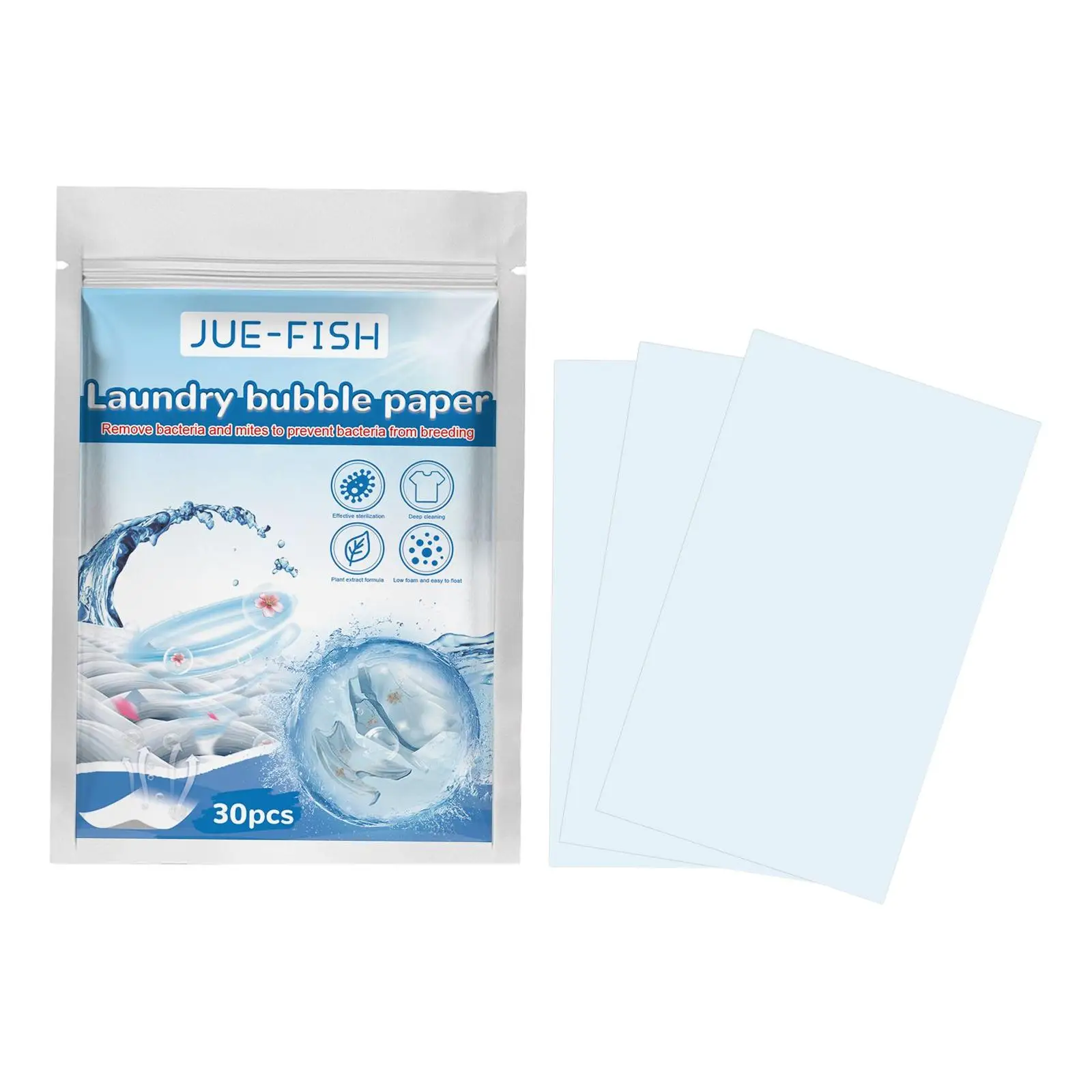 Laundry Detergent Tablet Washing Paper Sheets 30 for Washing Clothes