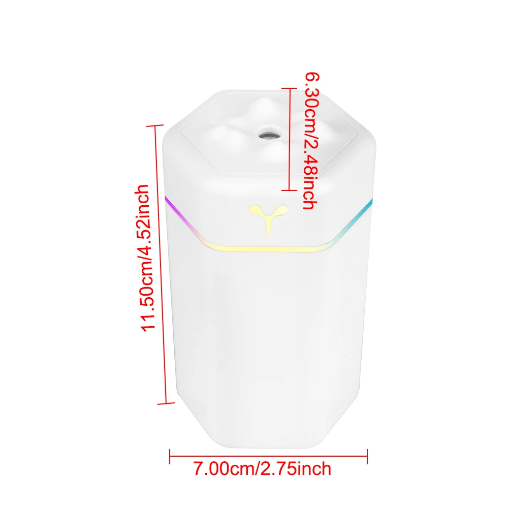 Electric Air Humidifier with Colorful Night Light For Home Car Cool Mist Sprayer Portable USB Aroma Diffuser Purifier