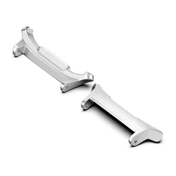 Set of 2 Stainless Steel Watch Band Adapters for 24mm band (Silver)