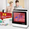 Portable Countertop Dishwasher 5 Washing Programs 3-Cup Water Tank Fruit/Veg Basket High Temp Air Dry LED Controls Compact Size 4