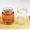 Hexagonal Glass Honey Jars with Gold Covers, Sealed Glass Bottle, Wedding, Birthday Party, Return Gifts, 280ml, 10 Units 2