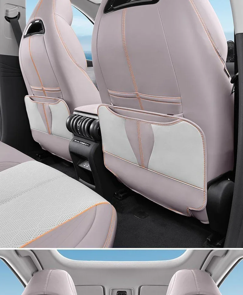 For BYD Yuan Plus Atto 3 2022-2025 Car Seat Back Anti Kick Protector Pad Leather Anti Dirty Protection Mat Interior Accessories
