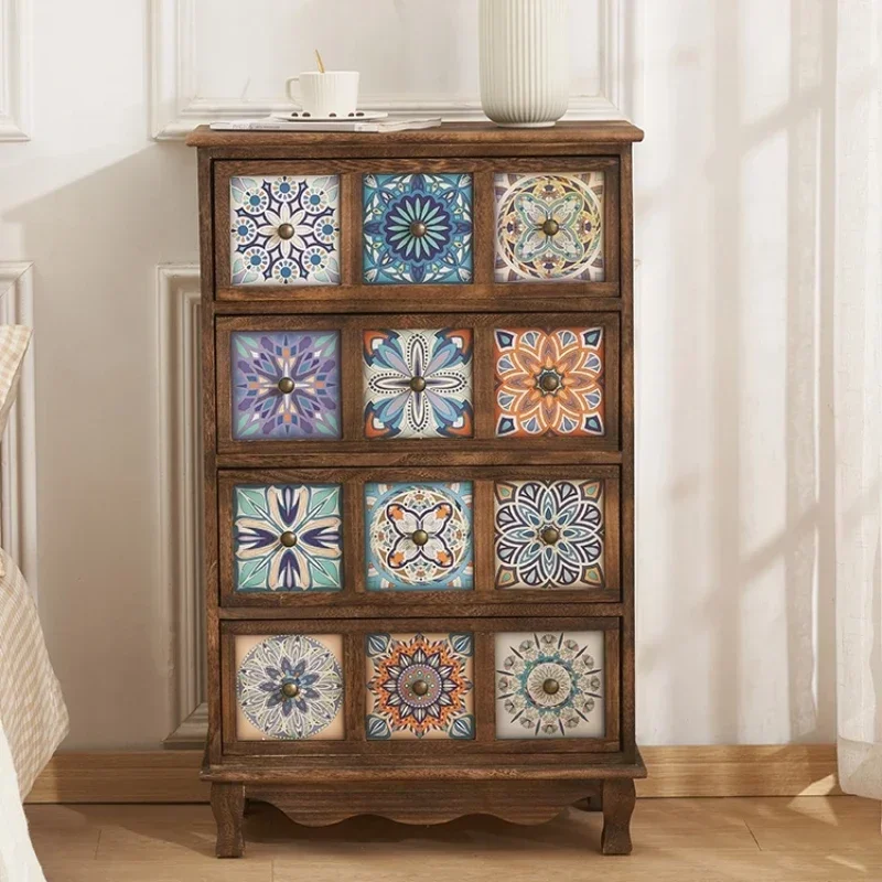 

Окрашенные шкафчики, Домашний Органайзер, ретро шкафы для хранения из массива дерева, ящики, многофункциональные и вместительные ящики для хранения