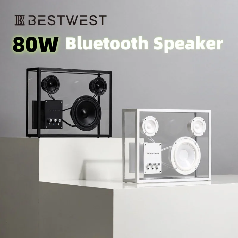 

Аудитория Бумбокс прозрачный акриловый кристалл тяжелый бас сабвуфер мощный Caixa De Som Bluetooth динамик Настольный Ретро орнамент