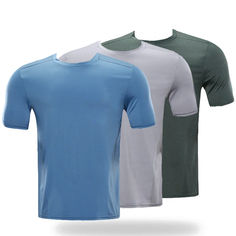 

(L-4XL)Men Quick Dry Sport T-shirt Moisture-Wicking Loose Fit Workout Fitnes Tops Runing Exercise Training Athletic Tee Shirt