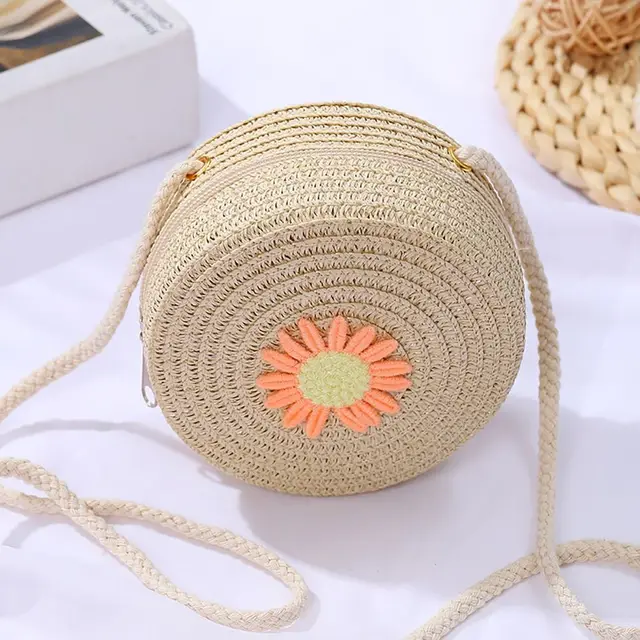 Bali Wicker Round Bag Straw Round Straw Bag Women Woven Crossbody
