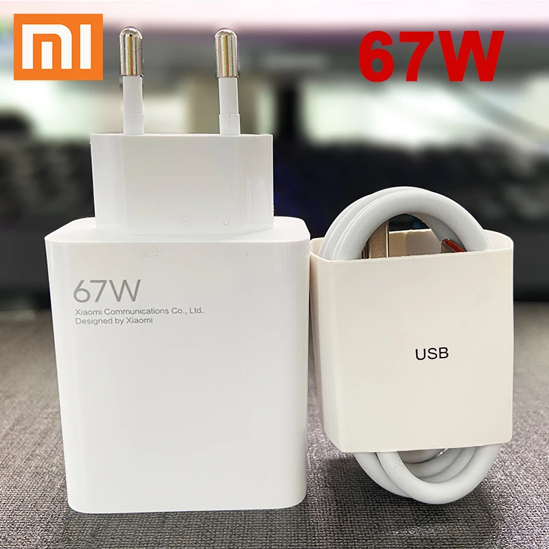 Xiaomi 67W Quick Wall Charger Adapter USB-C 6A Cable Redmi Note 10/11/12  Pro K60