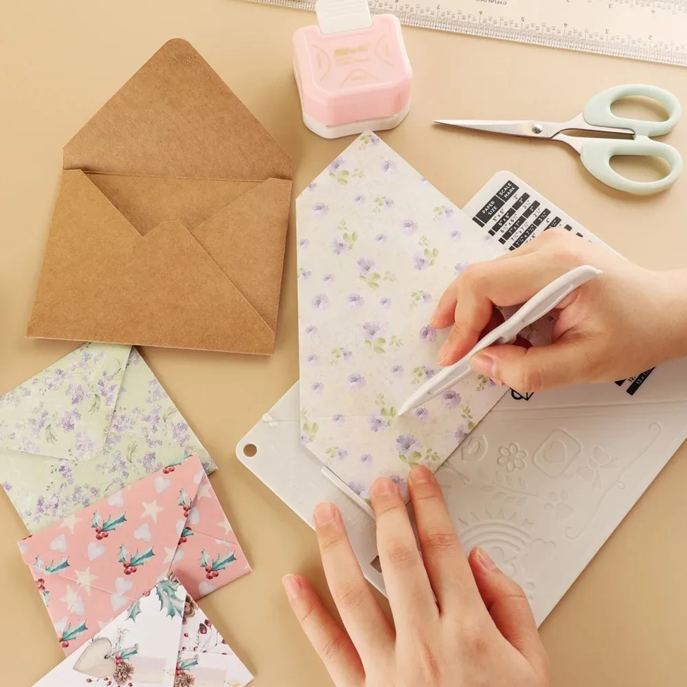 Multipurpose Handmade Mini Scoreboard Envelope Maker Create embossed lines and measuring crafts DIY pad