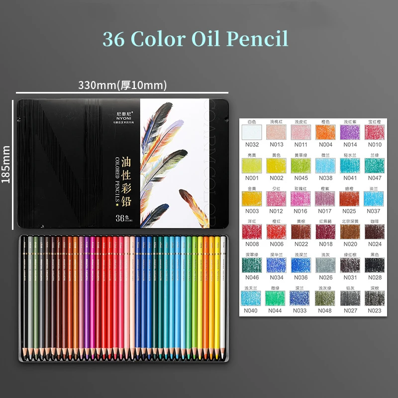 Professional NYONI 100 Colors Soft Core Watercolor Pencil lapis de co –  AOOKMIYA