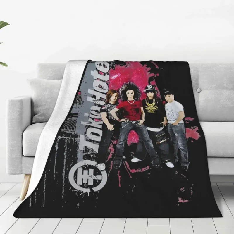 

Tokio Hotel German Rock Metal Band Blanket Plush Funny Warm Throw Blankets for Coverlet Autumn/Winter
