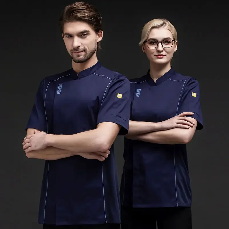 Chef Uniform Shirt Jacket Long Adjustable Sleeve Men Women Unisex Cook Coat Restaurant Hotel Kitchen Wear Waiter