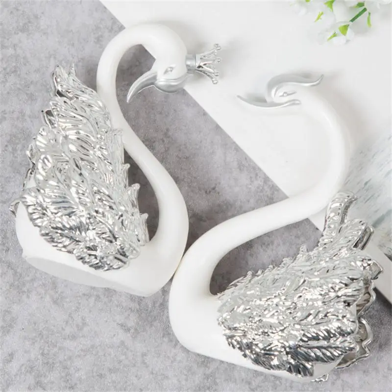 Lotto Crown Glass Table Swan Baking Decorativo Compleanno Anniversario Ornamento Cake Topper Figure Paper Weight Desk Home Decor