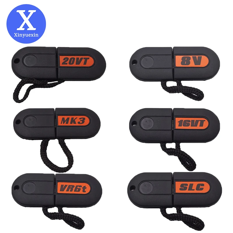 XINYUEXIN HU49 ungeschnittene Klinge mit LED-BELEUCHTUNGSSCHLÜSSEL FÜR VW 8V 16V 20VT TDI MK3 Golf G40 SLC Autoschlüsselgehäuse ohne Logo Autozubehör