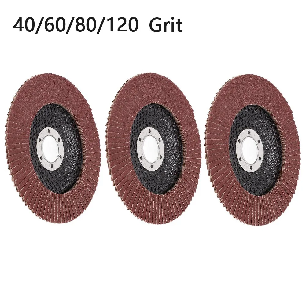 Zirconia Flap Discs 3Pcs 125mm Sanding Discs 40/60/80/120 Grit Grinding Wheels Blades Angle Grinder Finishing sanding disc sanding flap disc grinding disc grinding wheel