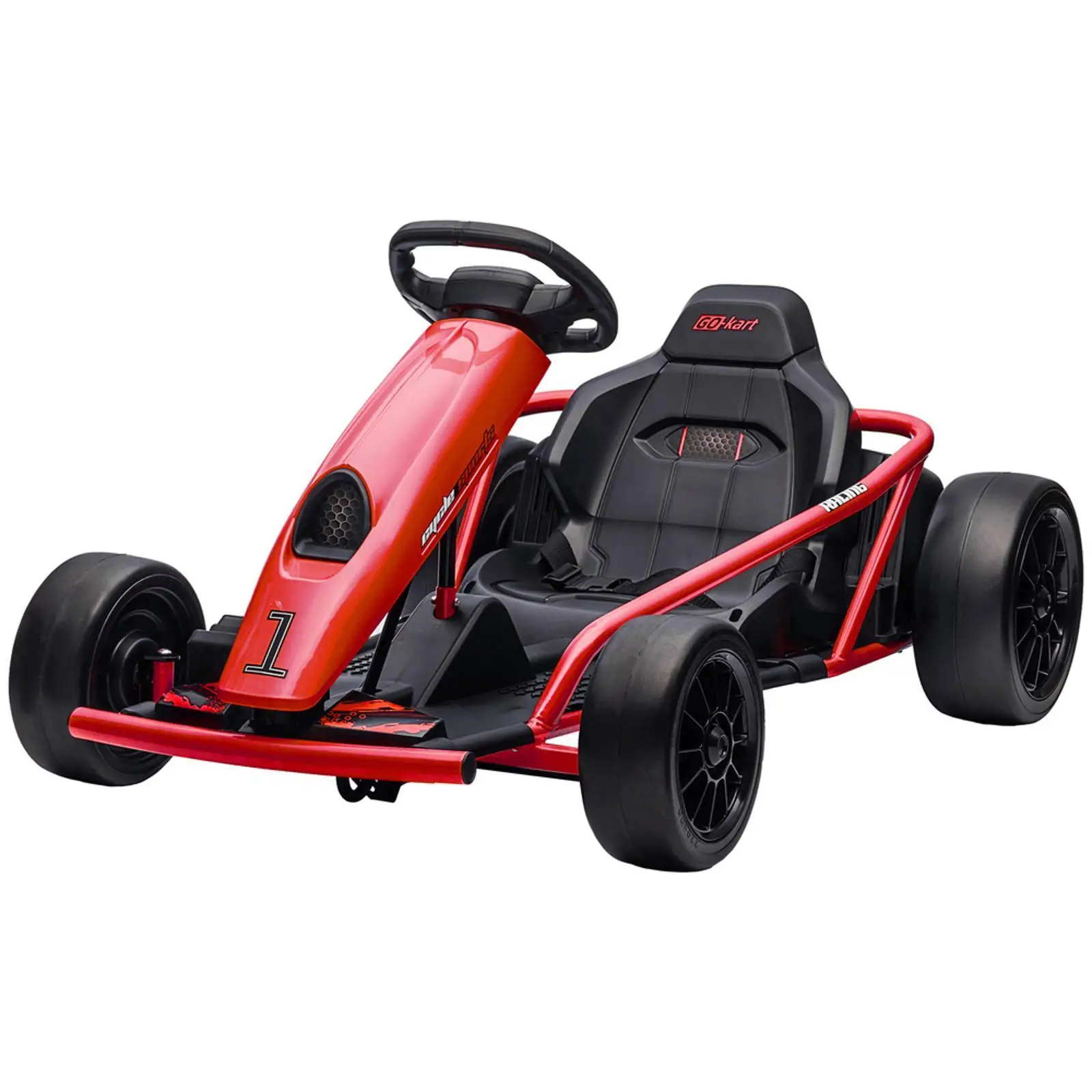 Kids Electric Ride-on Go Kart 24V Battery Powered Drifting Car Toys with Safety Features for Outdoor Fun Ages 8 to 12