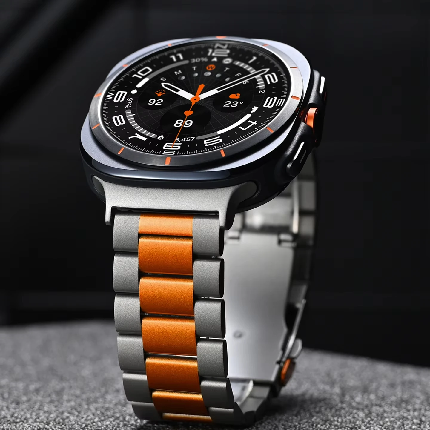 Men's Premium Stainless Steel Business Watch Band - Metal Strap with Elegant Design