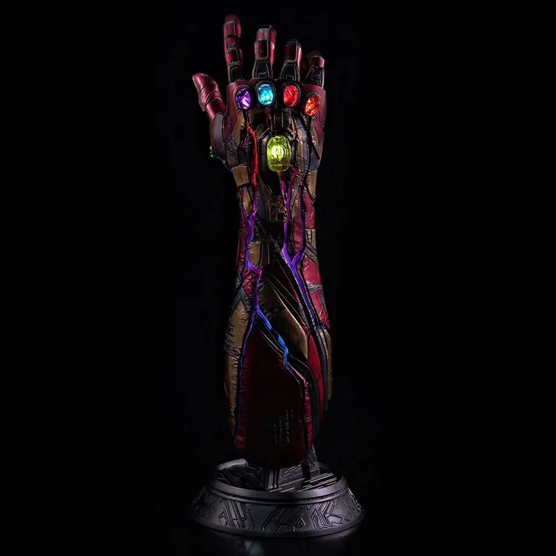 60Cm Marvel Statue Iron Man Mk85 Nano Infinity Glove Model Action Figures Decorazione Gk Regali Di Compleanno Giocattoli