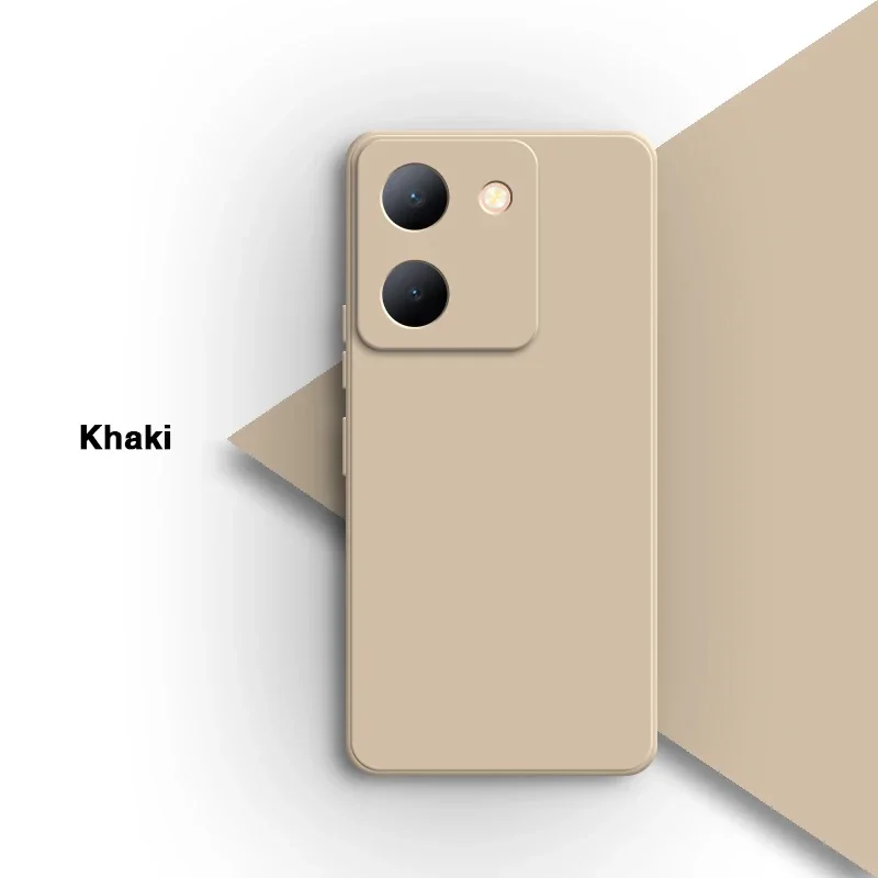 Classic Square Liquid Silicone Back Cover with Internal Flocking