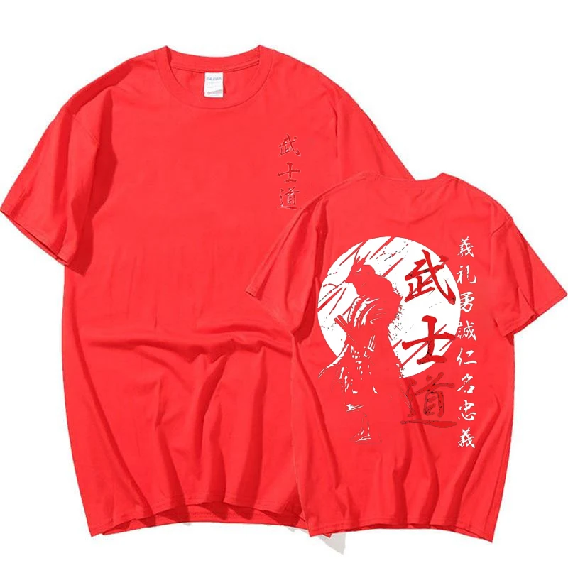 Samurai Spirit Japanese Style Oversized Men's T-Shirt with Back Print