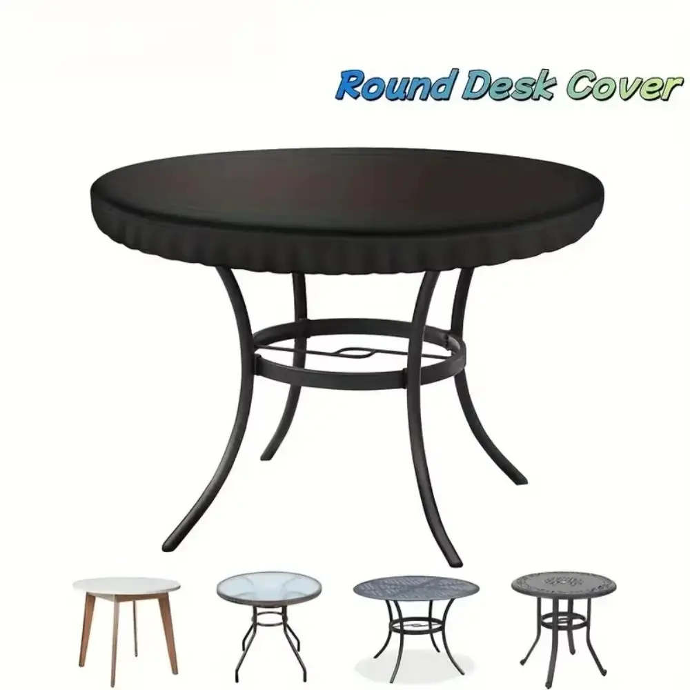 Premium Waterproof Round Table Outdoor Cover - Dustproof, Breathable, UV Resistant Garden Furniture Protection