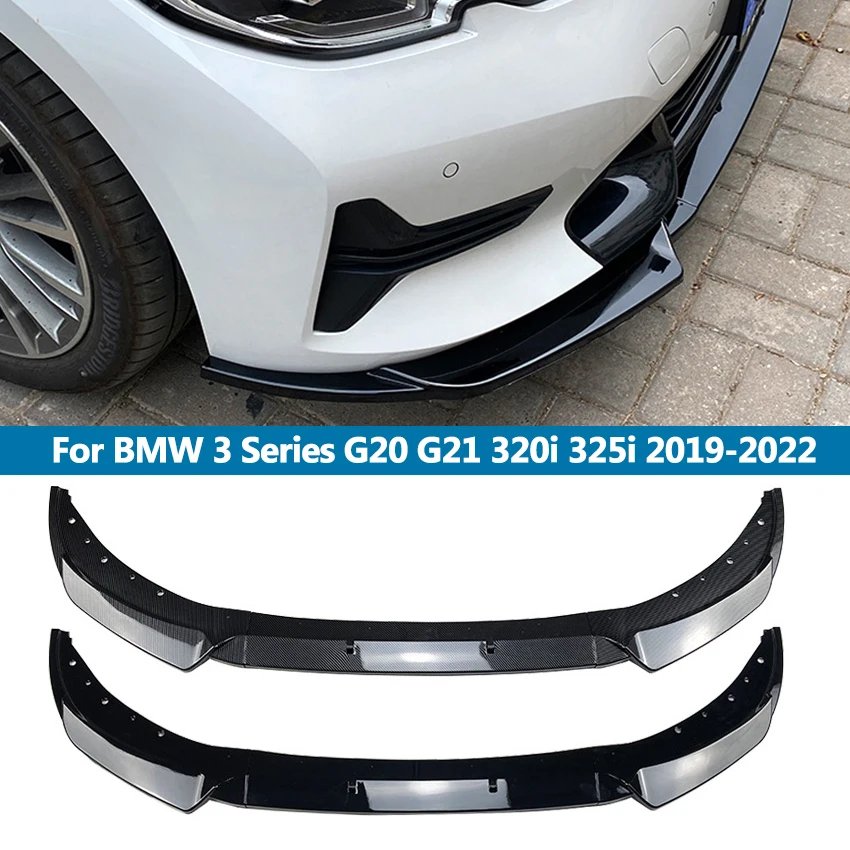 

Front Bumper Splitter Lip Spoiler Diffuser Guard Body Kit Cover Car Accessories For BMW 3 Series G20 M Pack 320i 330i 2019-2022