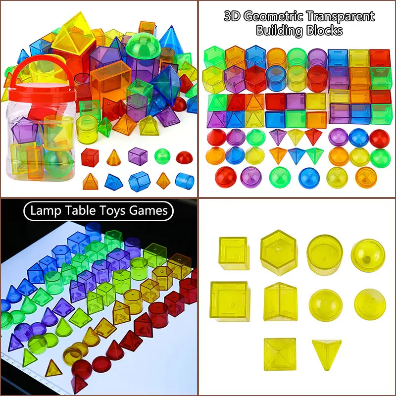 Montessori Rainbow Blocks Shape Matching Sensory Toys