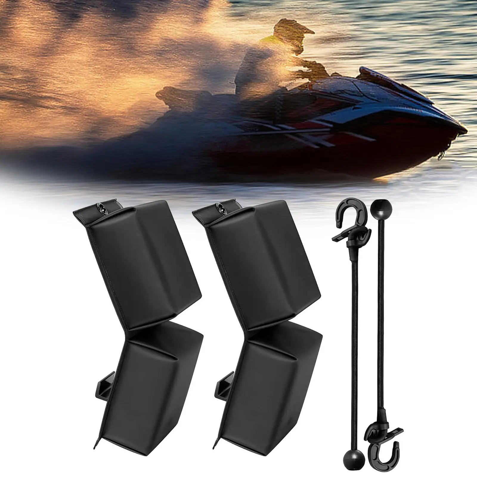 2x Pwc Fender Bumper for Docking Black Protector Sturdy Safe Jet Ski Bumper