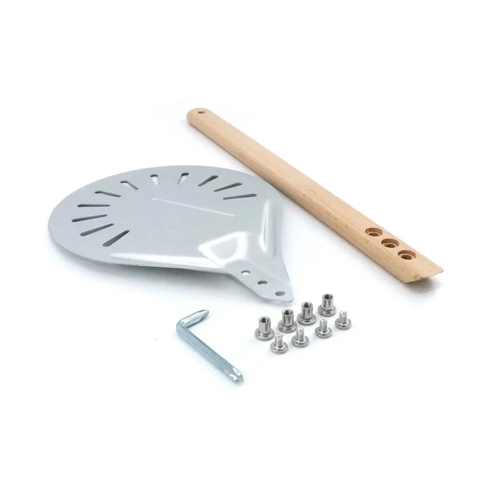 metal non-slip pastray outdoor cooking spatula turning peel wooden handle pizza peel baking tool kitchen gadget pizza paddle