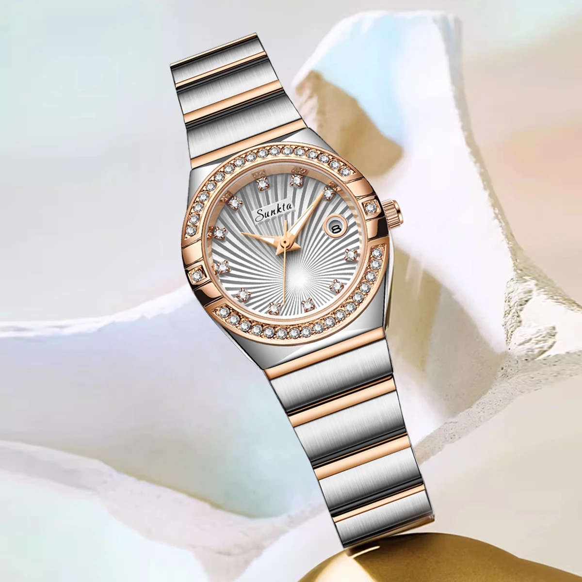 Ladies Watches LIGE Elegant Fashion Quartz Woman Watch Luxury Diamond Stainless Waterproof Luminous Casual Simple Calendar Clock 3
