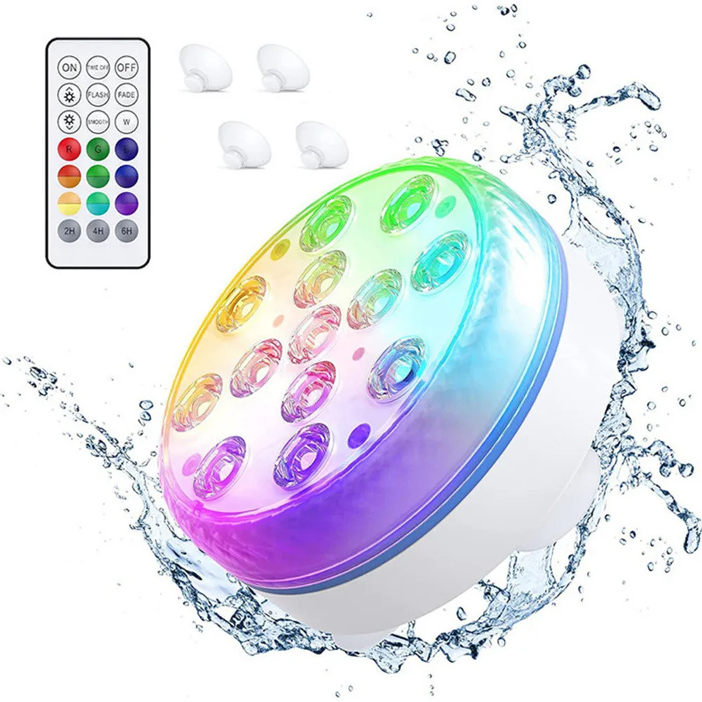 รูปสินค้า RGB น้ำพุ กลางแจ้ง 13 LEDs รีโมทคอนโทรล 16 สี