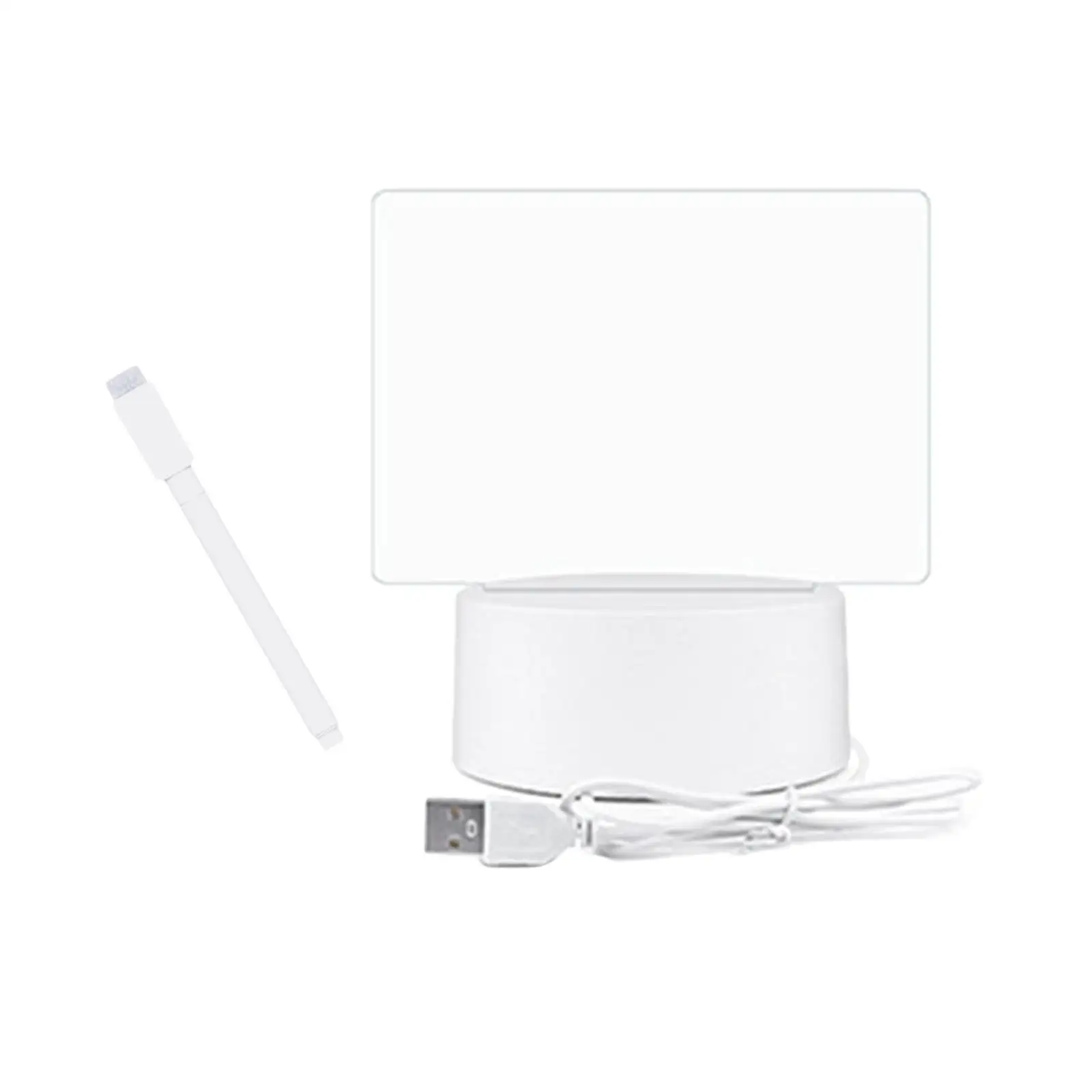 Clear Acrylic Drying Erase Board Note Board with Light up Rewritable LED Writing