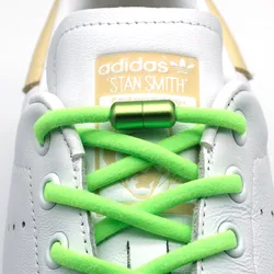 Colorful Metal Capsule Lock Lazy Shoe Rope Semicircle Timesaving Without Tie Quick Shoelace for Kids Adult Elastic Shoelaces