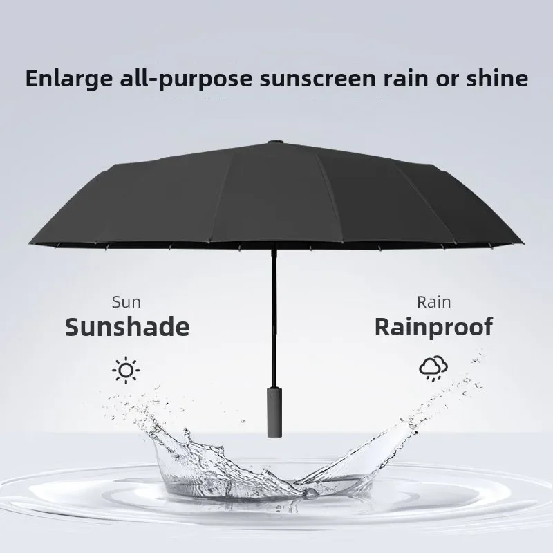 Fully automatic 24 bone men's and women's folding sun protection and UV protection folding sun umbrella（There is no box.）