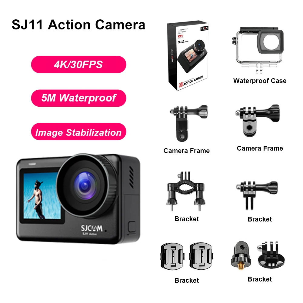 Caméra Action 360° SJ11 4K + Carte SD 32/64/128 Go